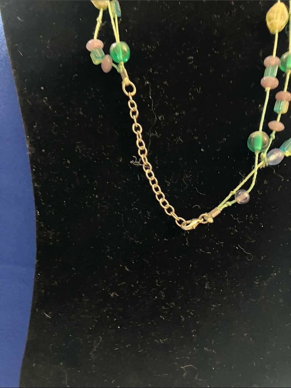 Turquoise Multi-Strand Beaded Necklace with Mixed Accent Beads - Picture 3 of 4